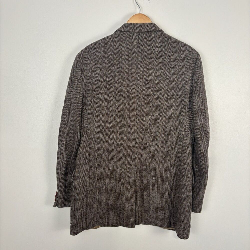 VTG Today's Man Woolmark Wool Tweed Size 41 Mens Sports Coat Blazer Jacket Brown - Picture 13 of 13